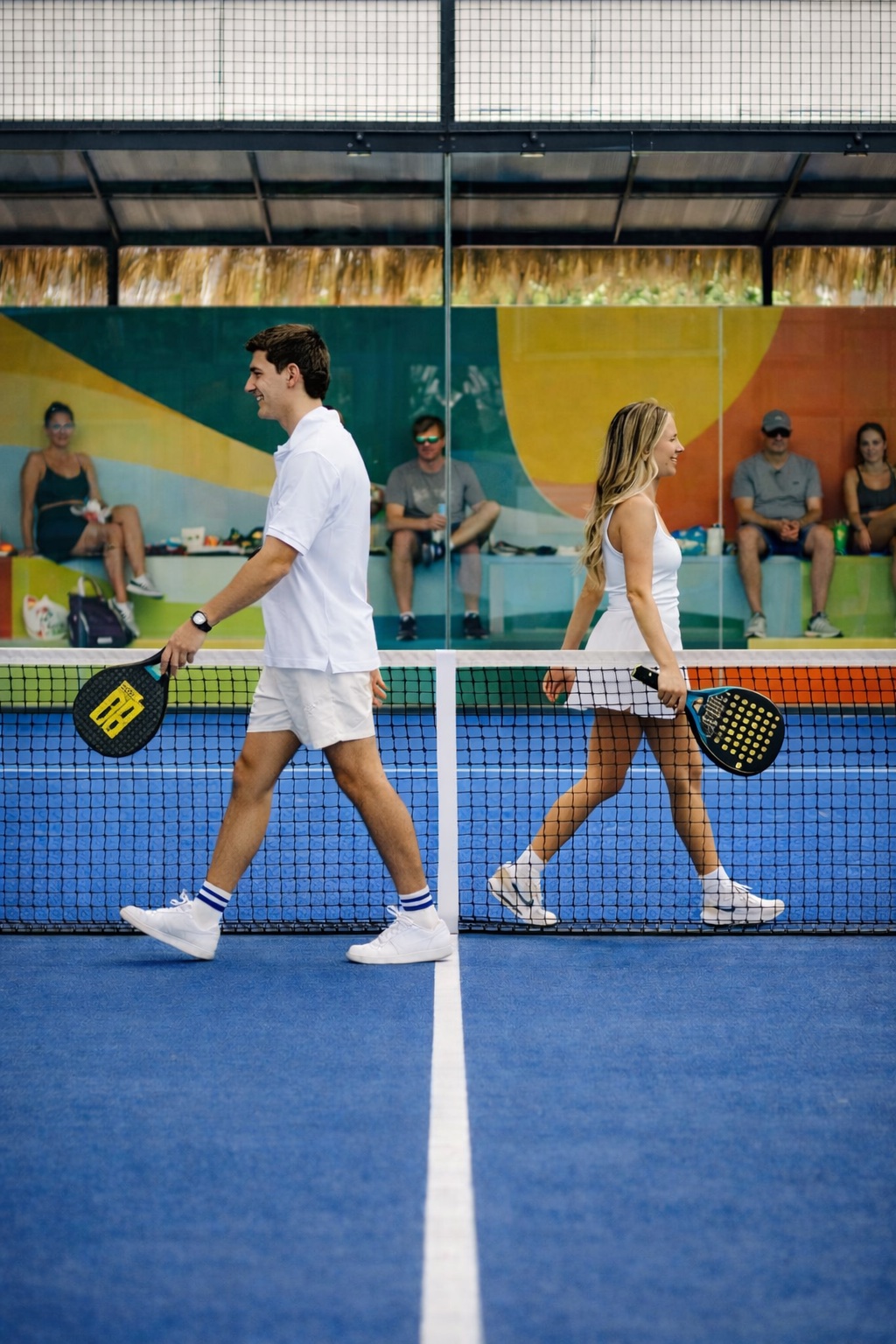 Players at La Reunión Padel Club