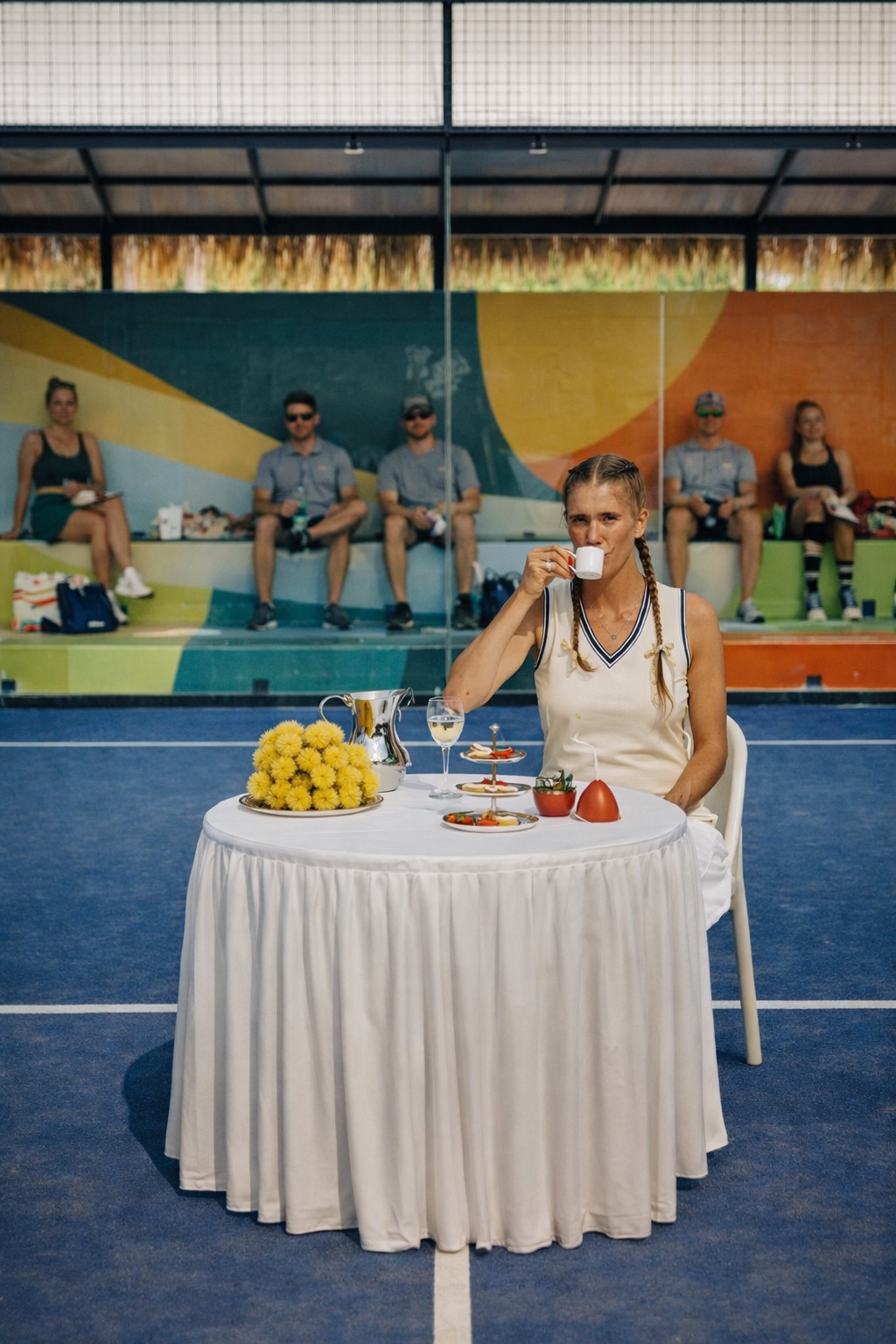 Courtside experience at La Reunión